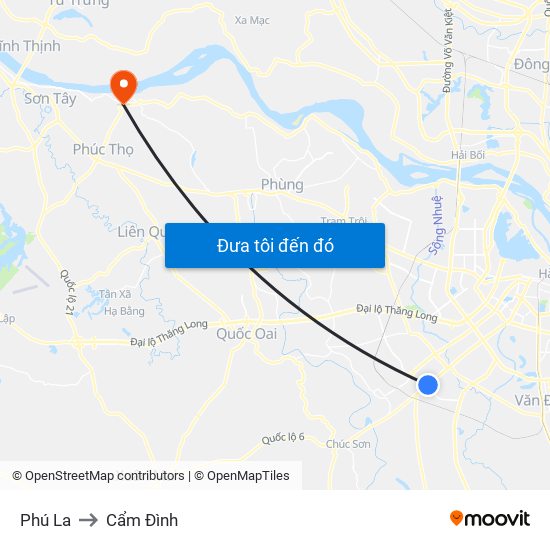 Phú La to Cẩm Đình map