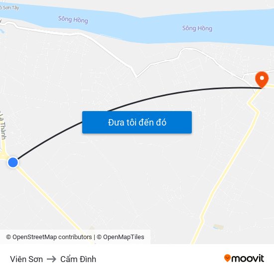 Viên Sơn to Cẩm Đình map