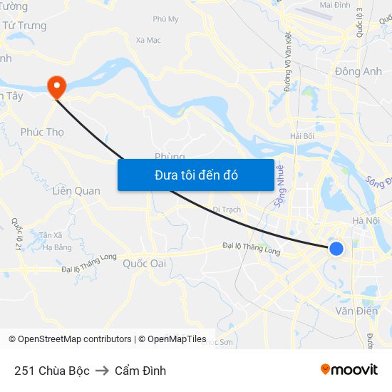 251 Chùa Bộc to Cẩm Đình map