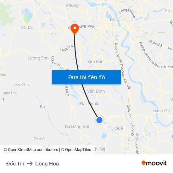 Đốc Tín to Cộng Hòa map