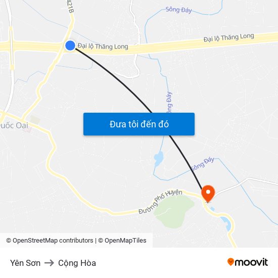 Yên Sơn to Cộng Hòa map