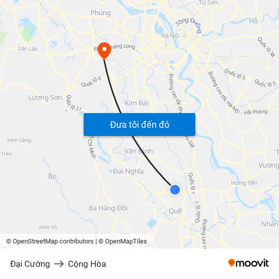 Đại Cường to Cộng Hòa map