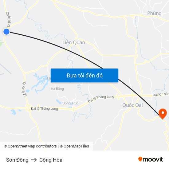 Sơn Đông to Cộng Hòa map