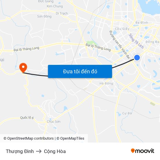 Thượng Đình to Cộng Hòa map