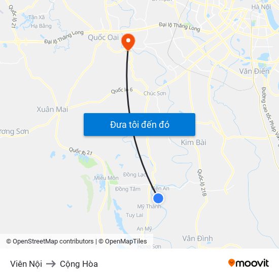 Viên Nội to Cộng Hòa map