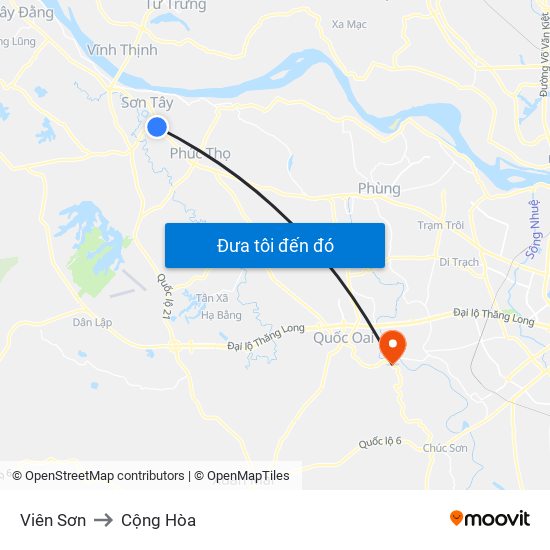 Viên Sơn to Cộng Hòa map