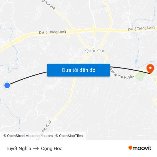 Tuyết Nghĩa to Cộng Hòa map