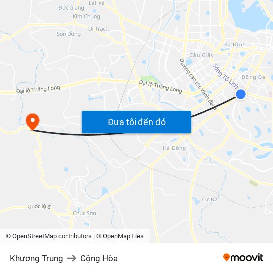 Khương Trung to Cộng Hòa map