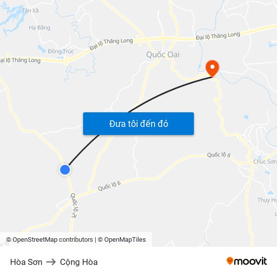 Hòa Sơn to Cộng Hòa map