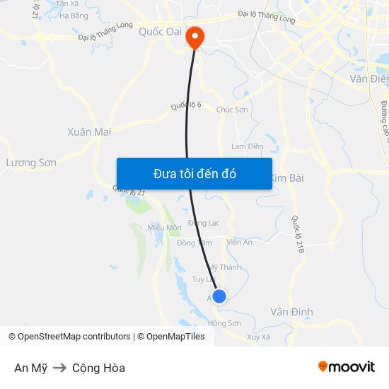 An Mỹ to Cộng Hòa map