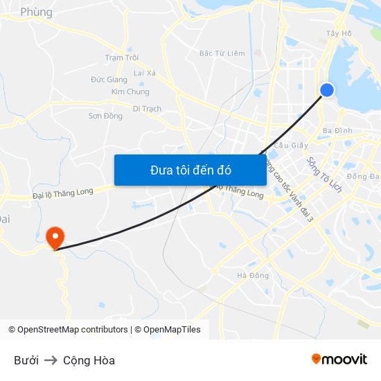 Bưởi to Cộng Hòa map