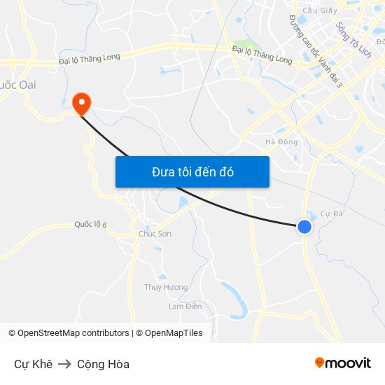 Cự Khê to Cộng Hòa map