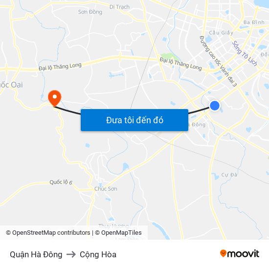 Quận Hà Đông to Cộng Hòa map