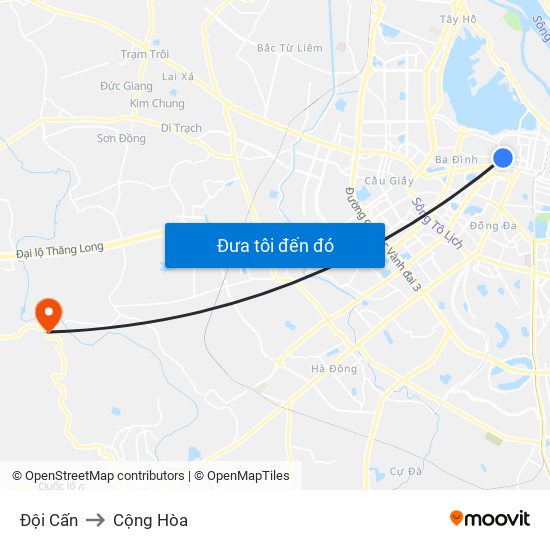 Đội Cấn to Cộng Hòa map