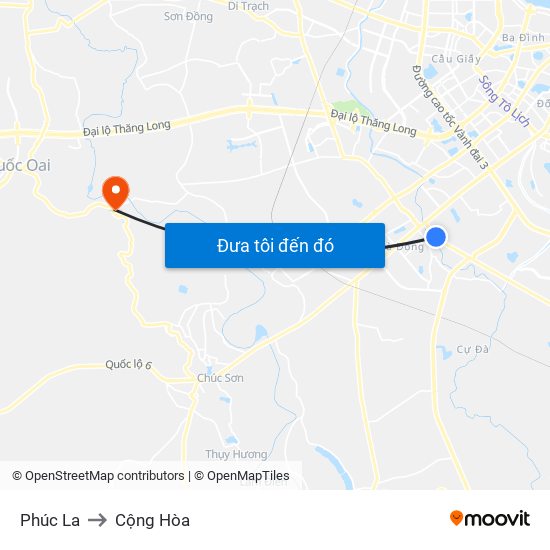 Phúc La to Cộng Hòa map