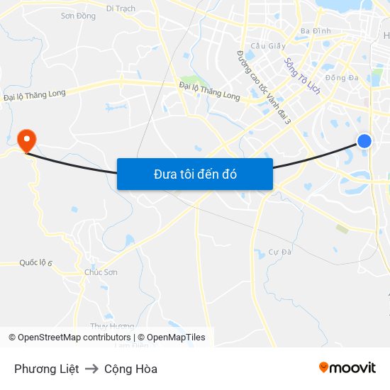 Phương Liệt to Cộng Hòa map