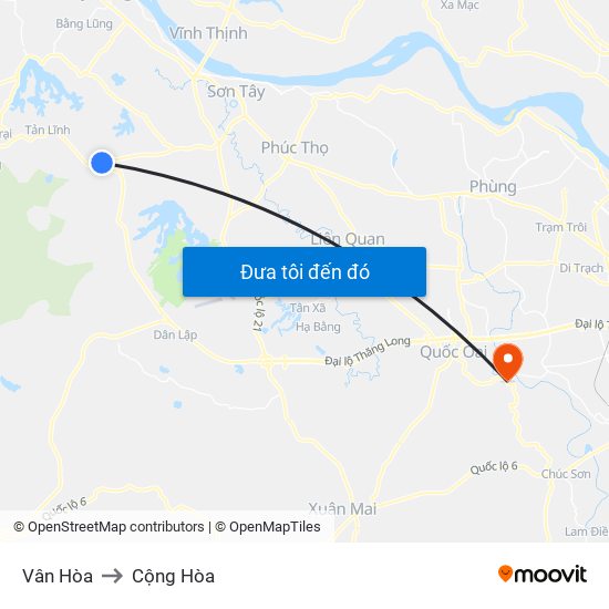 Vân Hòa to Cộng Hòa map