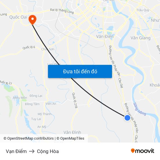 Vạn Điểm to Cộng Hòa map