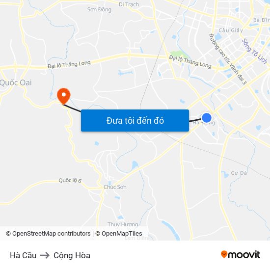 Hà Cầu to Cộng Hòa map