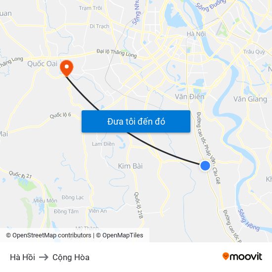 Hà Hồi to Cộng Hòa map