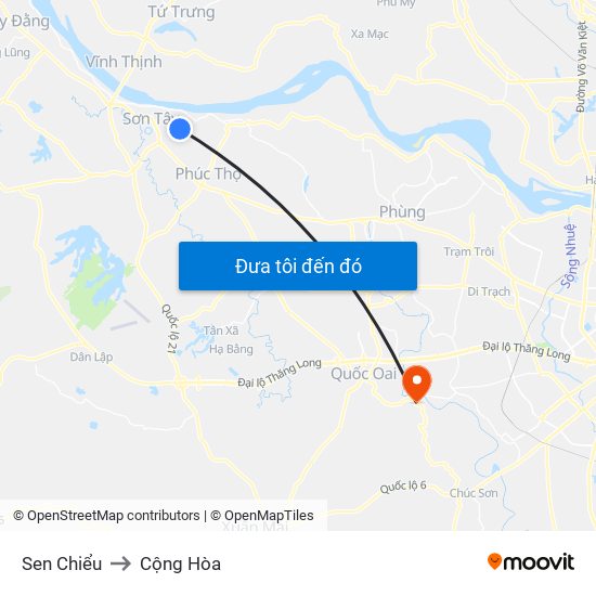 Sen Chiểu to Cộng Hòa map