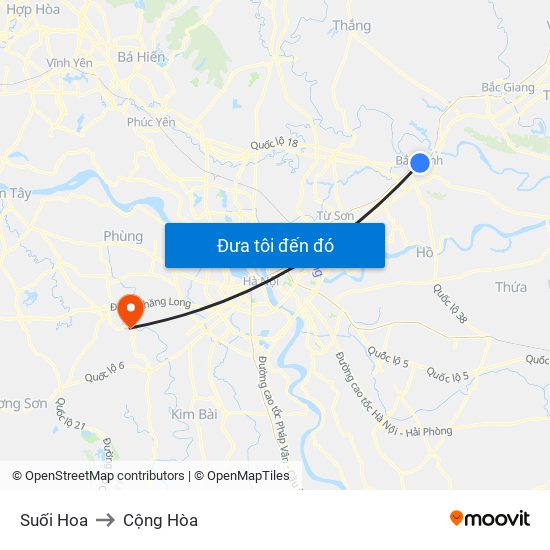 Suối Hoa to Cộng Hòa map