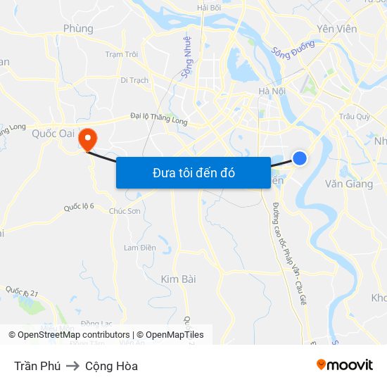 Trần Phú to Cộng Hòa map