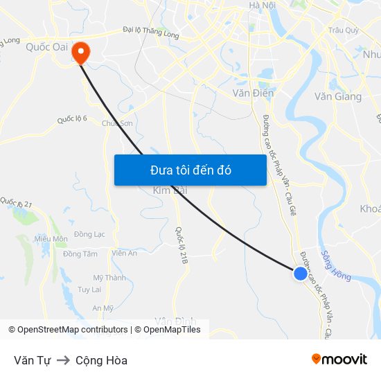 Văn Tự to Cộng Hòa map