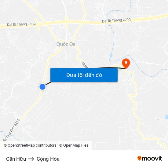 Cấn Hữu to Cộng Hòa map