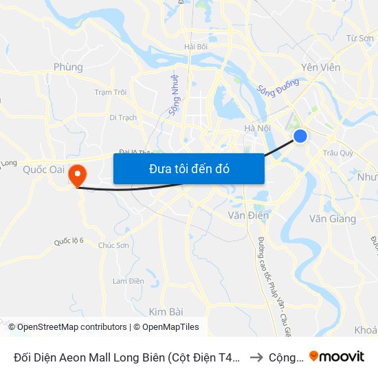 Đối Diện Aeon Mall Long Biên (Cột Điện T4a/2a-B Đường Cổ Linh) to Cộng Hòa map