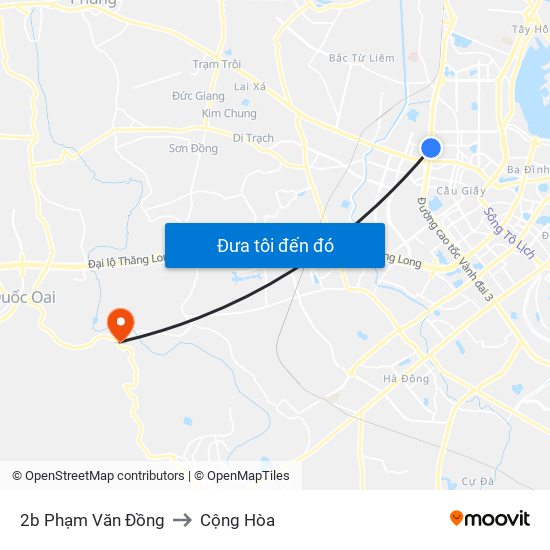 2b Phạm Văn Đồng to Cộng Hòa map