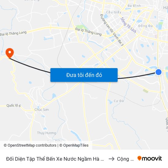 Đối Diện Tập Thể Bến Xe Nước Ngầm Hà Nội - Ngọc Hồi to Cộng Hòa map