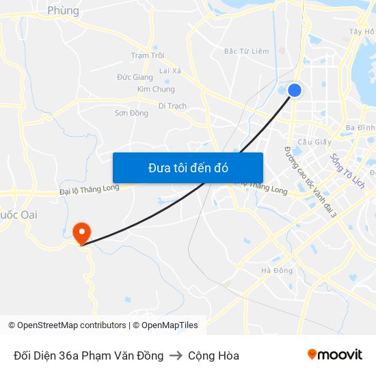 Đối Diện 36a Phạm Văn Đồng to Cộng Hòa map