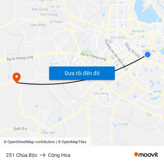 251 Chùa Bộc to Cộng Hòa map