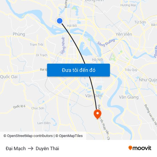 Đại Mạch to Duyên Thái map