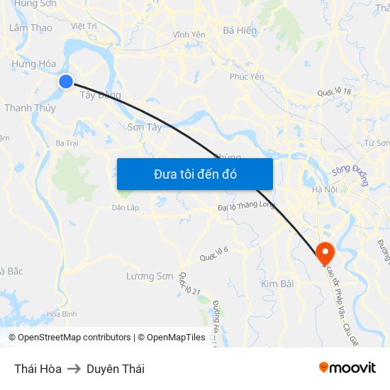 Thái Hòa to Duyên Thái map