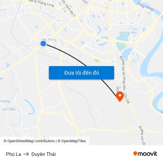Phú La to Duyên Thái map