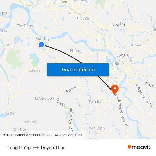 Trung Hưng to Duyên Thái map
