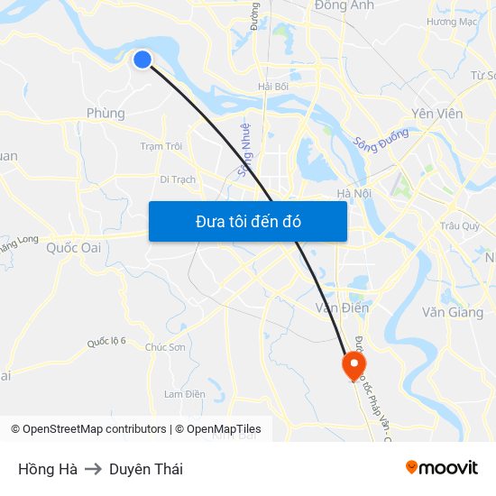 Hồng Hà to Duyên Thái map