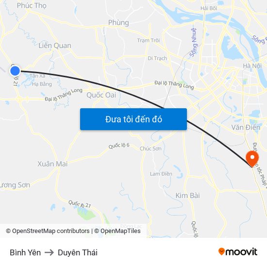 Bình Yên to Duyên Thái map