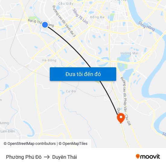 Phường Phú Đô to Duyên Thái map