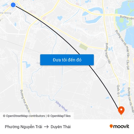 Phường Nguyễn Trãi to Duyên Thái map
