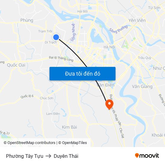 Phường Tây Tựu to Duyên Thái map