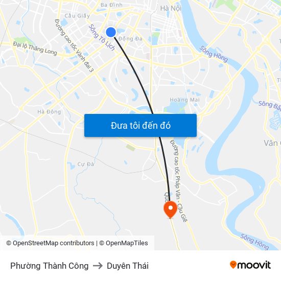 Phường Thành Công to Duyên Thái map