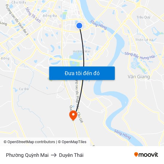 Phường Quỳnh Mai to Duyên Thái map