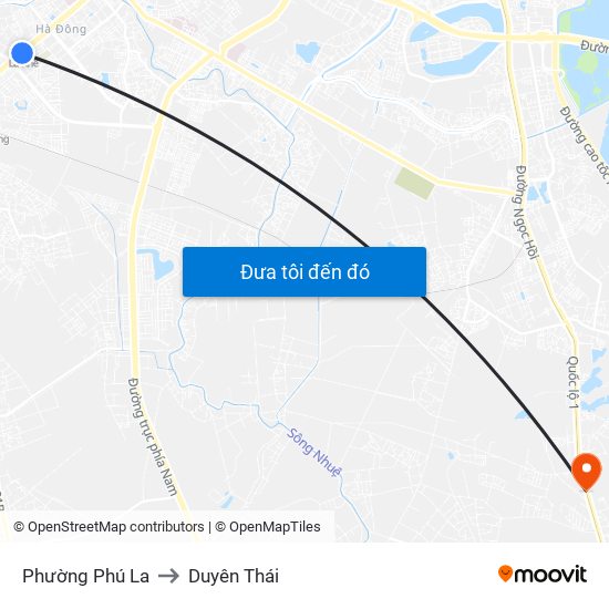 Phường Phú La to Duyên Thái map