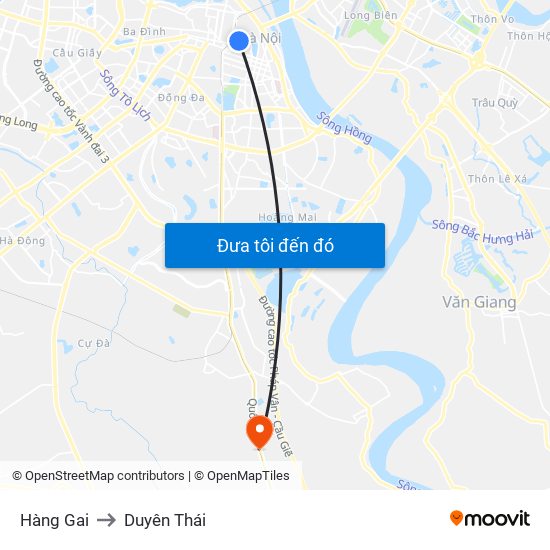 Hàng Gai to Duyên Thái map