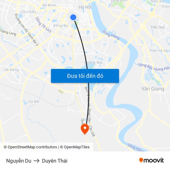 Nguyễn Du to Duyên Thái map