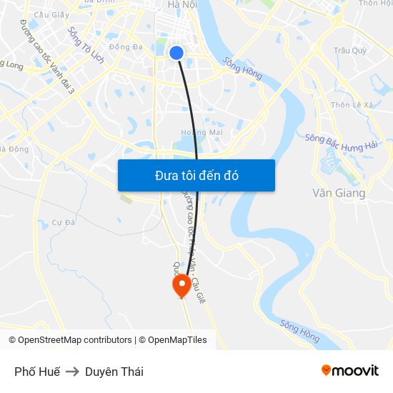 Phố Huế to Duyên Thái map