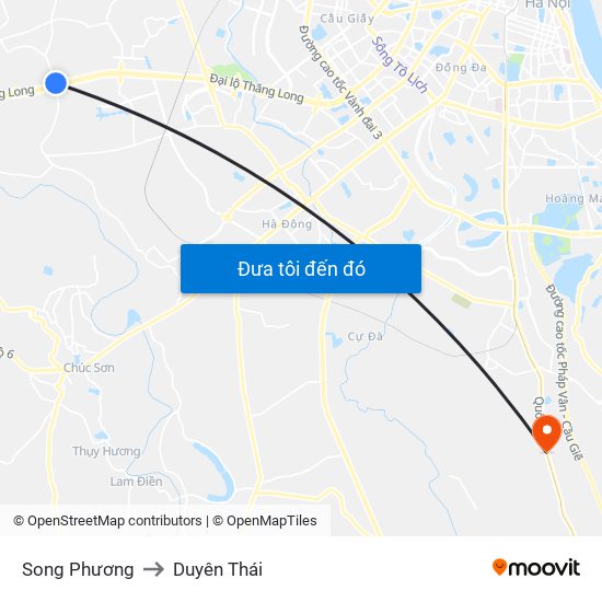 Song Phương to Duyên Thái map